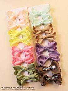 16pcs Bubble Flower & Bow Hair Clips, Suitable For Teenage Girls Daily Use - Coral Pink - View 5