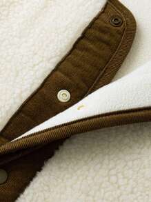 mini bala Boys Girls Fleece Jacket Winter Baby Sherpa Casual Wear - Light Khaki - View 6