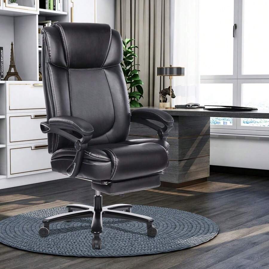 Office Chair With Footrest 400lb Big And Tall Computer Gaming Chair
