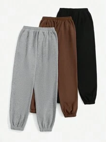 纯色保暖内衬运动裤三件套。舒适凉爽，活力无限的纯色保暖内衬运动裤三件套。三件套运动时尚套装适合秋冬季休闲运动、跑步、聚会和派对。简约三件套。 - 彩色 - 查看 2
