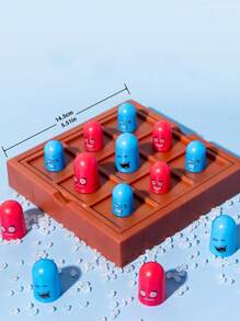 1 Set Cartoon Tic Tac Zehen Spiel, interaktives Brettspiel, stapelbares Tic Tac Zehen, geeignet für Freizeitpartys, Gartenunterhaltung, Familiengames