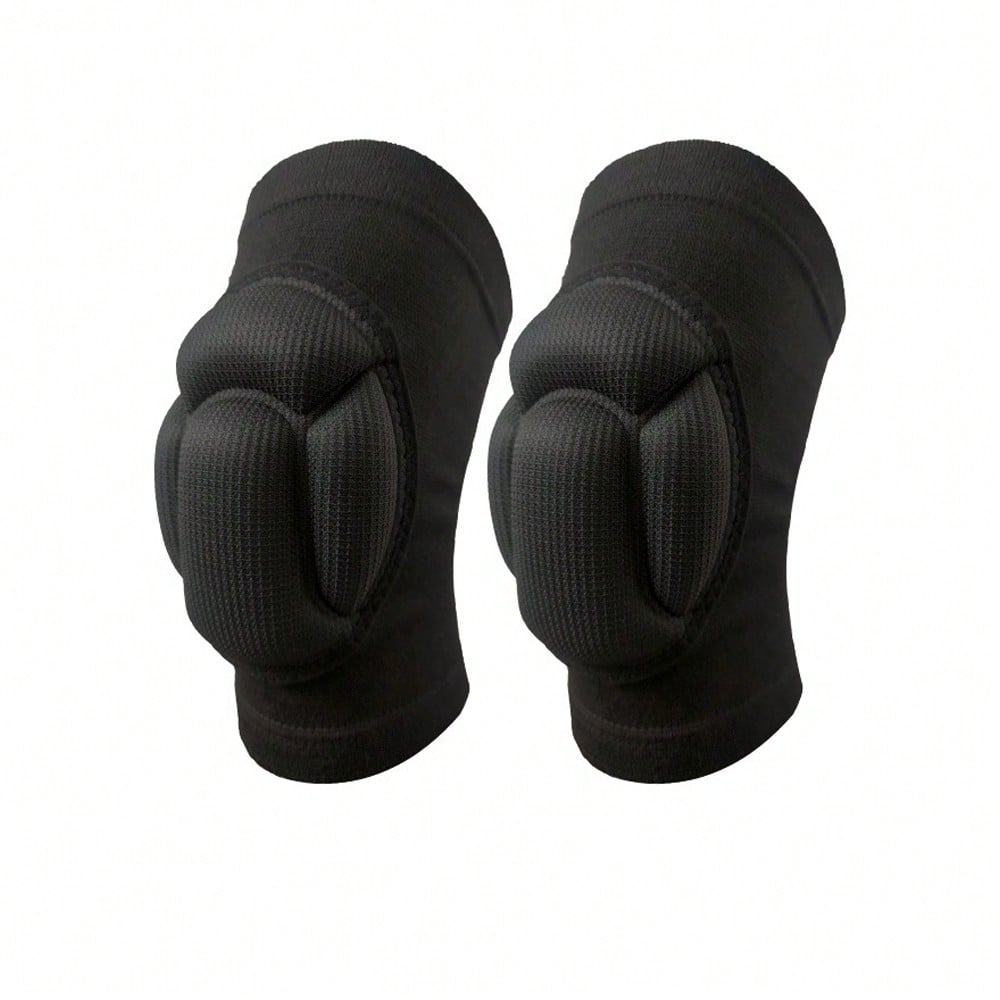 Piezas Rodilleras negras para hombres y mujeres, tallas S/M/L/XL, rodilleras gruesas, suaves y transpirables, para danza, voleibol, baloncesto, fútbo