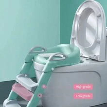TAIMASI Potty Training Seat With Step Stool Ladder, Toddler Potty Training Toilet For Kids, Potty Chair Adjustable Potty Seat For Toilet With Anti-Slip Wide Steps Splash Guard Safety Handles  - Perfect For Thanksgiving, Christmas, New Year's, Easter, And Back-To-School Season - Green - View 6