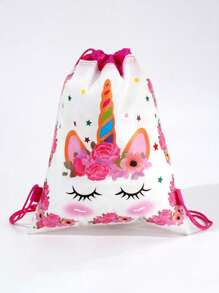 1 chiếc Ba lô không dệt hình kỳ lân hoạt hình Túi rút dây đựng đồ du lịch Ba lô đi học Tổ chức tiệc sinh nhật Ba lô, Ba lô, Ba lô đi học, Ba lô, Cặp đi học, Túi đựng sách, Túi, Túi khủng long Hoàn hảo cho trường học Ba lô mini màu hồng - Hồng - Xem 2