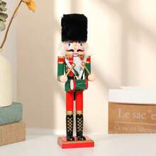 Wooden Nutcracker Ornaments Decoration Figures Puppet Home Decor (12 Inch) (Set) Gifts