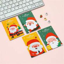 Christmas Decoration 20pcs Cartoon Christmas Mini Notebooks, Portable Pocket-Sized Memo Pads, Student Stationery, Christmas Decorations, Christmas Party Favors, Back To School Supplies, Notebooks - Multicolor - View 2