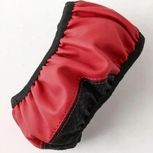 1 件通用 15 英寸时尚条纹拼布超软纤维 PU 皮革弹性方向盘套无内圈 - 均碼 - 查看 4