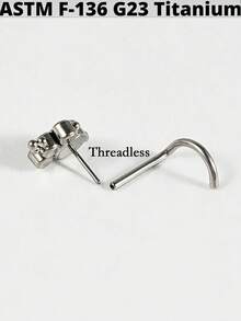 1 chiếc khuyên mũi bằng titan 20g đính đá CZ hình vít, kiểu hoa, không ren, dùng để giữ lỗ xỏ mũi, trang sức xỏ khuyên cơ thể. - Như thể hiện trong hình ảnh - Xem 5