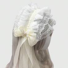 1pc/Set Women's Colorful Butterfly Decor & Wide Lace Headband Hair Accessories, Suitable For Daily Wear And Cosplay, Cute Style, Made Of Polyester And Spandex Halloween Valentine's Day