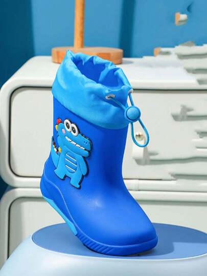 TEEOEC Girls' Cute Cartoon Rain Boots, Children's Waterproof Boots, Toddler Outdoor Rain Shoes