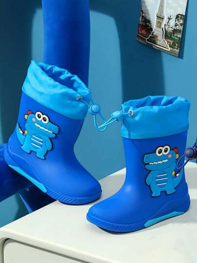 TEEOEC Girls' Cute Cartoon Rain Boots, Children's Waterproof Boots, Toddler Outdoor Rain Shoes