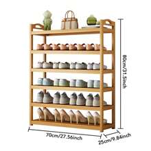 5 Layers BAMBOO SHOE FOOTWEAR RACK ORGANISER WOODEN STORAGE SHELVES STAND SHELF UNIT