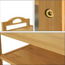 5 Layers BAMBOO SHOE FOOTWEAR RACK ORGANISER WOODEN STORAGE SHELVES STAND SHELF UNIT