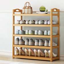 5 Layers BAMBOO SHOE FOOTWEAR RACK ORGANISER WOODEN STORAGE SHELVES STAND SHELF UNIT
