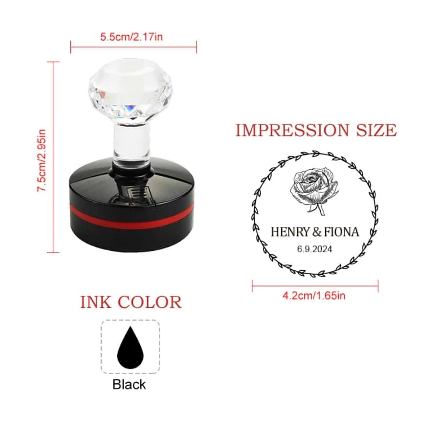 Customized Couple's Stamp For Wedding Invitations And Event Favors