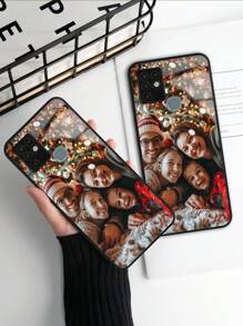 1 pieza Funda de teléfono de cristal de alta definición personalizada con foto compatible con Apple iPhone 16 Pro Max / Samsung S24 Ultra / Redmi / / OnePlus y otros modelos