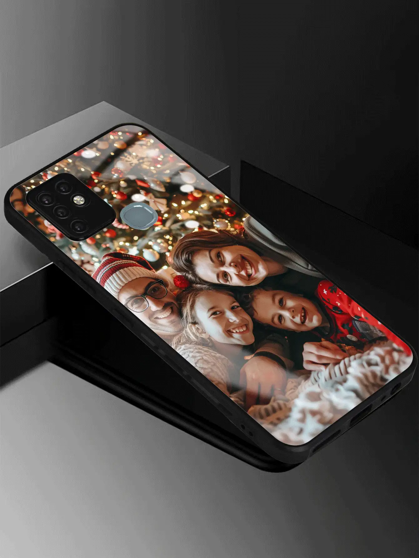 1 pieza Funda de teléfono de cristal de alta definición personalizada con foto compatible con Apple iPhone 16 Pro Max / Samsung S24 Ultra / Redmi / / OnePlus y otros modelos