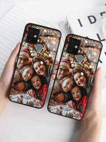1 pieza Funda de teléfono de cristal de alta definición personalizada con foto compatible con Apple iPhone 16 Pro Max / Samsung S24 Ultra / Redmi / / OnePlus y otros modelos