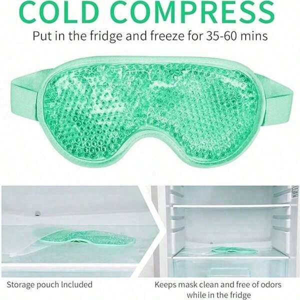 1/2/3PCS Cooling Gel Bead Eye Mask, Reusable Cold Pack, Rest Travel Sleep Eye Mask, Relieve Eye Fatigue Ice Eye Mask For Bedroom, Travel, Office, School Boy Valentine Heart Valentine,Women Valentine Gift Birthday Boyfriend Girlfriend