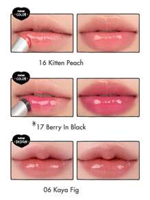 Rom&nd Romand GLASTING 融化唇釉，色号：Glasting 17 Berry In Black、Airy Skin-Melt Film、Blurred Iris Glow、Lip-Breathe Adherence、Peach Tea Jelly Sheer、Cool Rose Stardust、Frosted Mint Oxygen - Glasting 17 Berry in Black - 查看 7