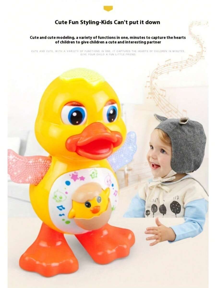 Electric Dancing Duck Funny Blink Eyes Flashing Light Cute Musical