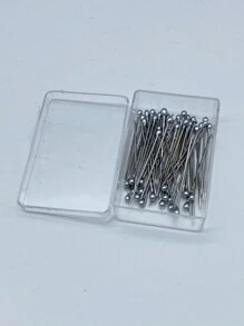 1 Schachtel Dekorative Kopfschmucknadeln mit Kunstperle, Kopftuch Accessoires Brosche für Frauen