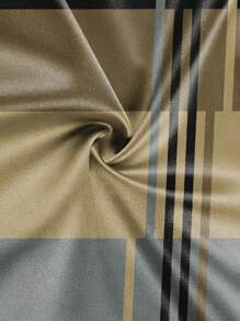 男士休闲条纹撞色长袖Polo衫，轻薄透气，适合春秋季穿着