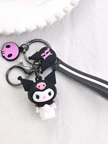1 件卡通可爱钥匙扣、毛绒娃娃配件、动漫钥匙扣、柔软蓬松绒球钥匙扣、吊坠附件、卡通钥匙圈毛绒吊坠、生日、情人节、圣诞节礼物送给朋友