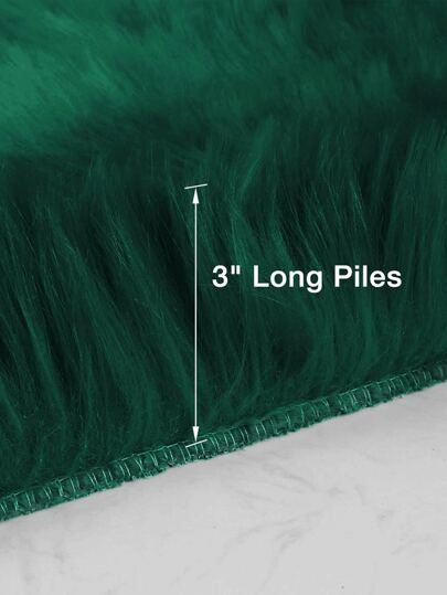 1PC Zachte Faux Fur Vloerkleed Dark Groen Fluffy Area Living Room,Bedroom Floor, Machine Washable, Stoel Couch ,Sofa Hoes ,Bedroom Bedside,Luxurious Moderne Home view 5