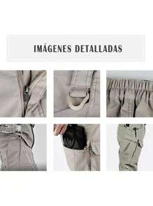 Pantalones tácticos con diseño de múltiples bolsillos, funcionalidad y estilo combinados para adaptarse a cualquier entorno - Caqui - Ver 6