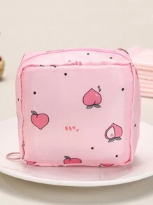 1 件可爱卡通防水旅行卫生巾收纳袋，大容量卫生巾/化妆品/学校用品收纳袋，适用于口红、刷子、护肤品、硬币、小物品、家居、礼物、节日、万圣节、圣诞节 - 彩色 - 查看 16