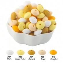 100Pcs/Lote Contas de Lentilha de Silicone 12mm Contas Espaçadoras Soltas Para DIY Caneta Pulseira Jóias Chaveiro Fazendo Decoração Acessório Etc