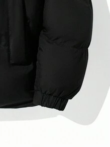 Áo khoác hai mặt kiểu bạn trai cho nam Áo khoác nặng Áo khoác Parka mùa đông chống thấm nước Áo khoác trượt tuyết dày ấm áp ngoài trời có đệm - màu đen - Xem 7