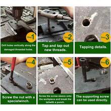 131PCS Spiral Coil Repair Kit M5 M6 M8 M10 M12 Drill Tap Thread Insert Installation Tool Tap Twist Bit Insertion Kit For Repairing Screw Holes - Red - View 9