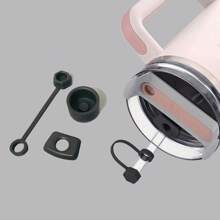 6 件/3 件硅胶防溢盖套装，带圆形防溢盖和矩形盖、吸管盖，适用于 30 盎司/40 盎司杯子，防漏密封配件，节日派对礼物，学校用品 - 彩色 - 查看 12