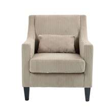 Home Living Room Accent Chair, Modern Upholstered Armchair With Scooped Arms For Bedroom,Apartment,Studio,Office,Waiting Room - 駝色 - 查看 10