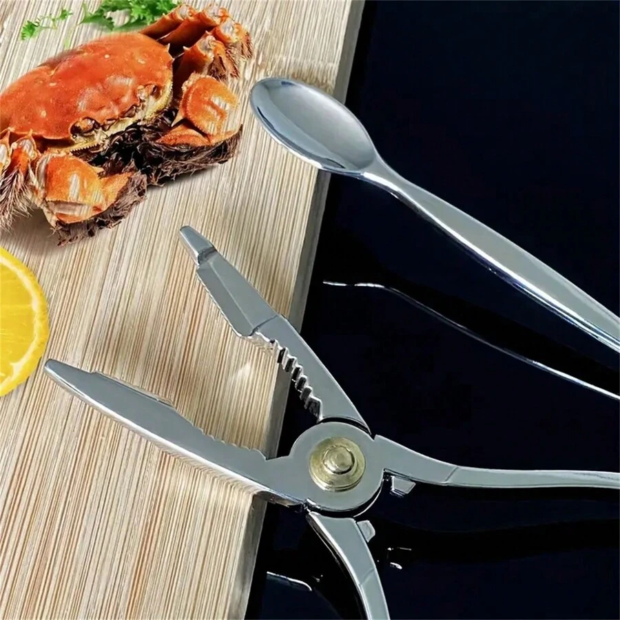 1 Set, Crab Eating Tool, Professional Seafood Shell, Zinc Alloy Crab