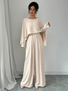 Bộ đồ liền thân thanh lịch dành cho nữ - Màu be - Xem 3