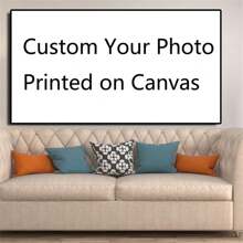 1pc Customized Photos Prints Your Pictures Turn Into On Canvas Paintings Wall Decor Art Posters For Room Home Decoration Frameless Gifts Birthday Graduation