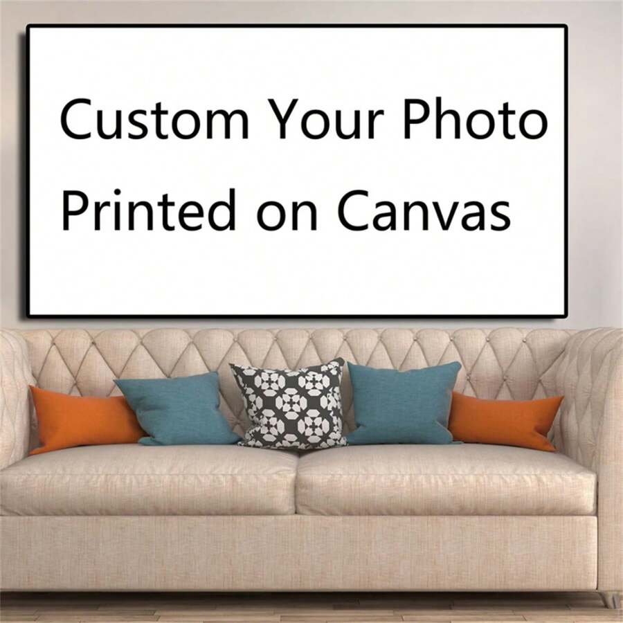 1pc Customized Photos Prints Your Pictures Turn Into On Canvas Paintings Wall Decor Art Posters For Room Home Decoration Frameless Gifts Birthday Graduation