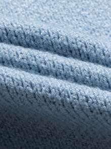 ANDREILEE 春秋个性化街头美式字母抽象卡通图案背心无袖毛衣休闲宽松时尚百搭圆领套头针织吊带衫 - 藍色 - 查看 8