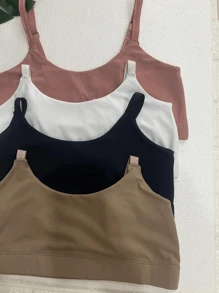 Kit With 4 TOP ZAIRA Bras Without Padding With Adjustable Straps, Ideal For The Gym And For Everyday Life - 彩色 - 查看 3