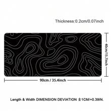 Đường nét hình học mới Phong cảnh đẹp dễ thương Miếng lót chuột cao su chất lượng cao Phụ kiện máy tính Bàn phím Chuột Thảm phổ biến Thảm trải bàn Thảm trải sàn Quà tặng cho mọi người gửi cho bạn bè nam và nữ - màu đen - Xem 5
