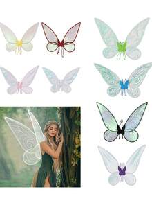 Cánh thiên thần bướm, Phụ kiện đạo cụ cosplay tiệc lễ hội, Cánh tiên, Nhiều lựa chọn màu sắc, Đạo cụ biểu diễn tiệc mới cho ngày lễ - Nhiều màu - Xem 2