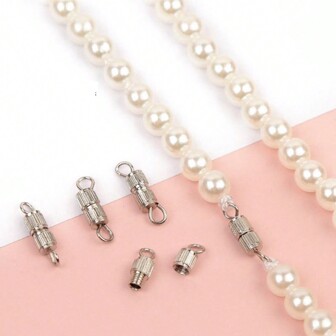 10 st spiralarmband halsband spänne, rand vertikalt anslutningsspänne, vridet spänne för gör-det-själv smyckenstillbehör