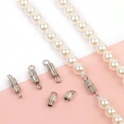 10pcs Spiral Bracelet Necklace Buckle, Stripe Vertical Connection Buckle, Twisted Buckle For Diy Jewelry Making Accessories