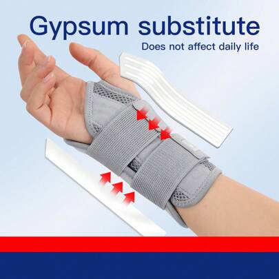 Vilico 1 件腕管腕托，夜间腕托支撑，可调节腕部夹板，左右手适用，男女通用，健身房腕带配件