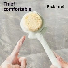 1pc 花朵沐浴刷 擦背 沐浴用品 背部磨砂 沐浴刷 长柄不伤发 软毛身体搓泥干刷