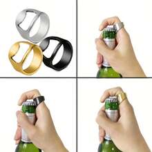 3pcs Opener, Bottle Cap Opener Ring For Beer, Portable And Personalized Bar And Soda Opener, Bar Supplies, Household Bottle Opener, Accessories, For Outdoor, Camping, Gift For Father