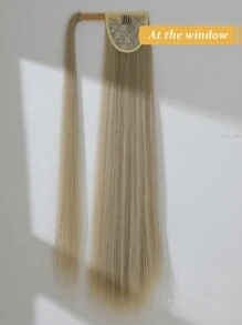 28英寸合成夹式马尾假发，长直马尾假发，耐热，女士适用